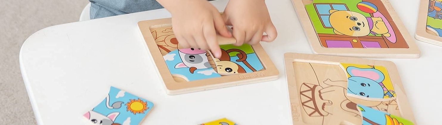 Acheter Puzzles en bois pour enfants âgés de 3 à 5 ans, 30 pièces, puzzles  en bois colorés