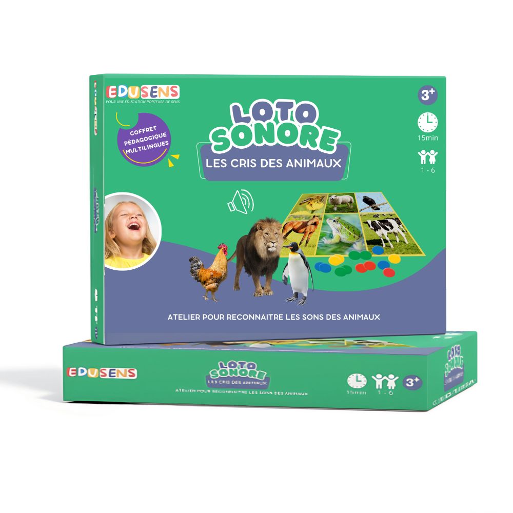 Le Loto Sonore des animaux | Eveil-Montessori Maroc – Eveil Montessori