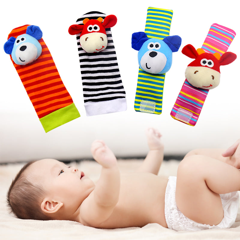 Jouets de développement du cerveau pour bébé, hochet de poignet, détecteur  de pied, chaussettes pour bébés