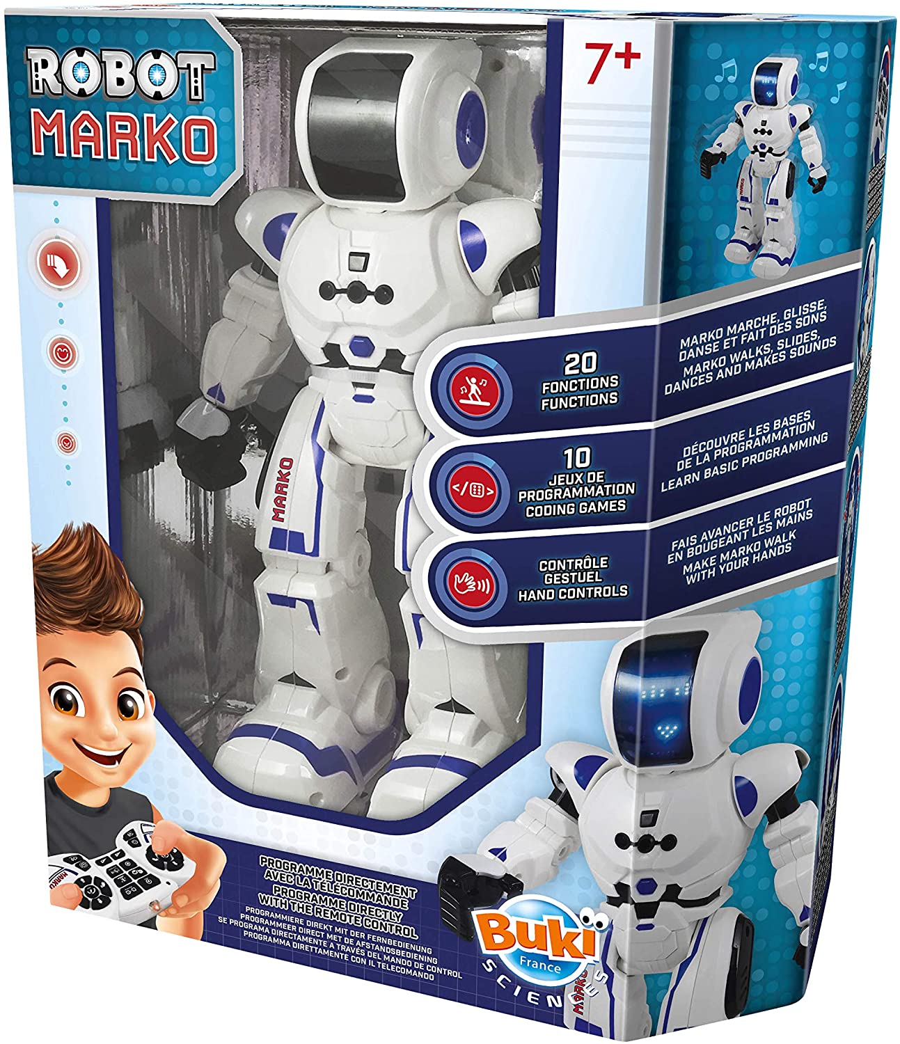 Jouet Robot RC, Jouet Robot Puzzle, Programmation Intelligente Intelligente  Pour Enfant 8 Ans + Bleu 