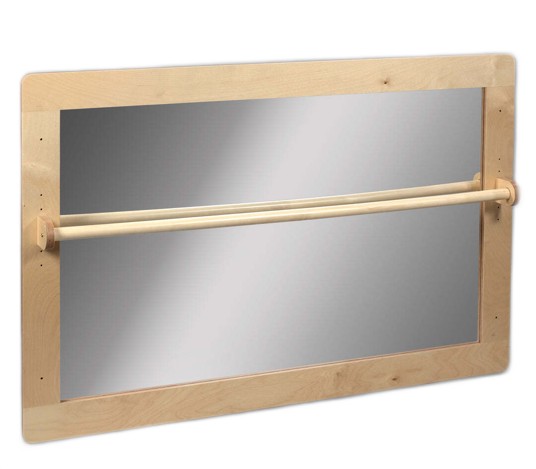 Miroir Montessori en bois naturel 100x60cm (méthacrylate incassable)