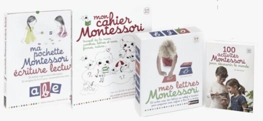 Livres Montessori, Coffrets Montessori, Guides pédagogiques, cahiers d'activités, cartes de nomenclature montessori