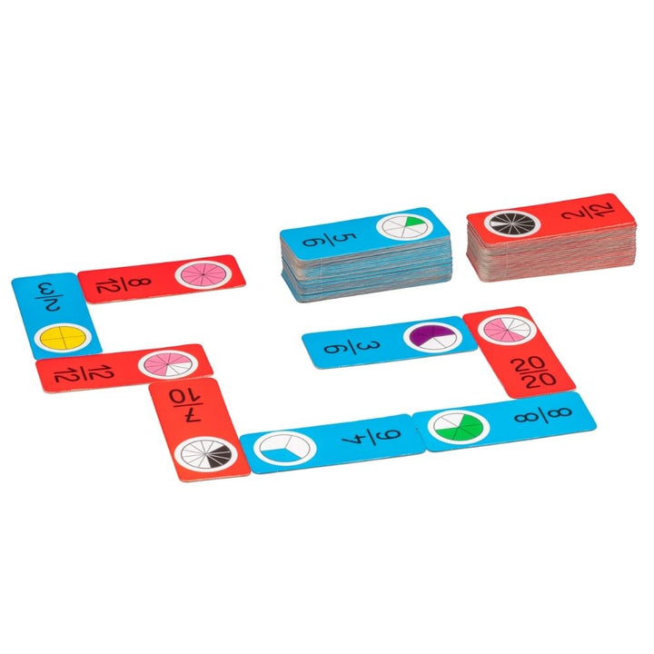Domino des fractions - 1 - Eveil Montessori Maroc