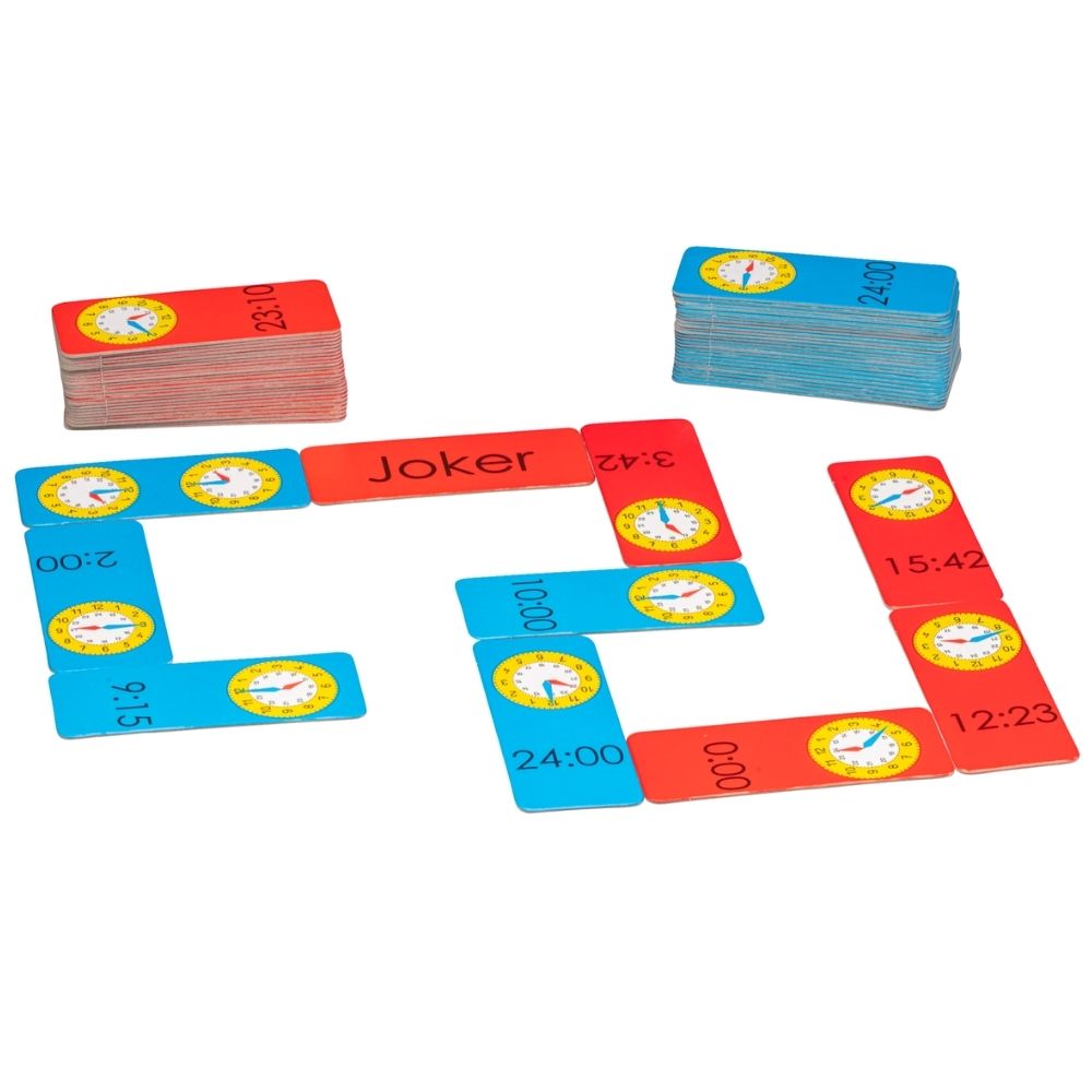 Dominos pour apprendre l'heure - 1 - Eveil Montessori Maroc