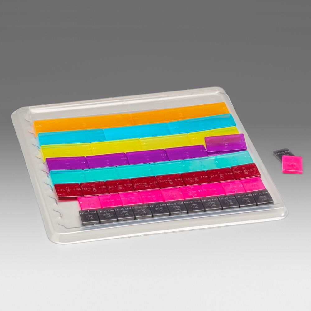Set de fraction linéaire 51 pièces, 9 couleurs - 1 - Eveil Montessori Maroc