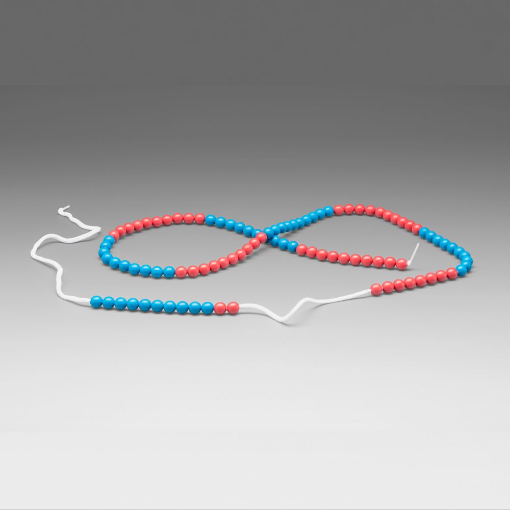 Chaîne de calcul 100 boules rouges et bleues