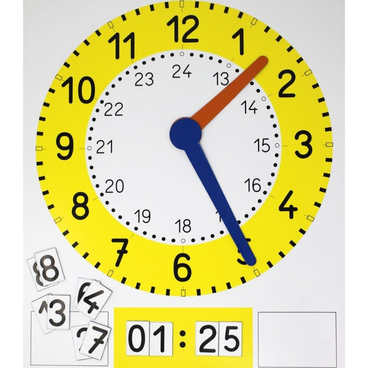 Grande Horloge magnétique pour tableau - 1 - Eveil Montessori Maroc