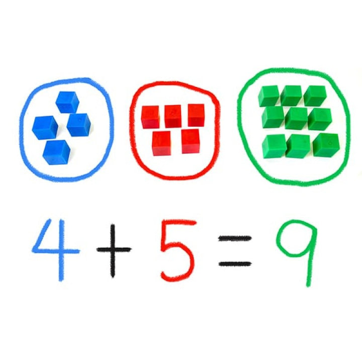 Jeu de 100 cubes colorés en plastique, 2cm - 2 - Eveil Montessori Maroc