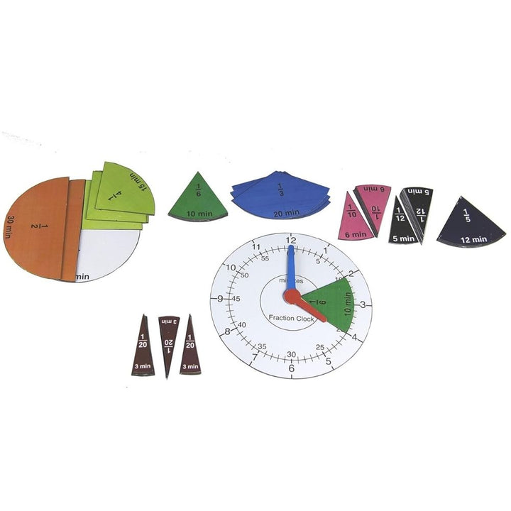 Horloges et fractions magnétiques d'apprentissage - 10 - Eveil Montessori Maroc