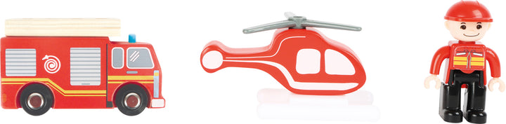 Caserne de pompiers et ses accessoires | EVEIL MONTESSORI