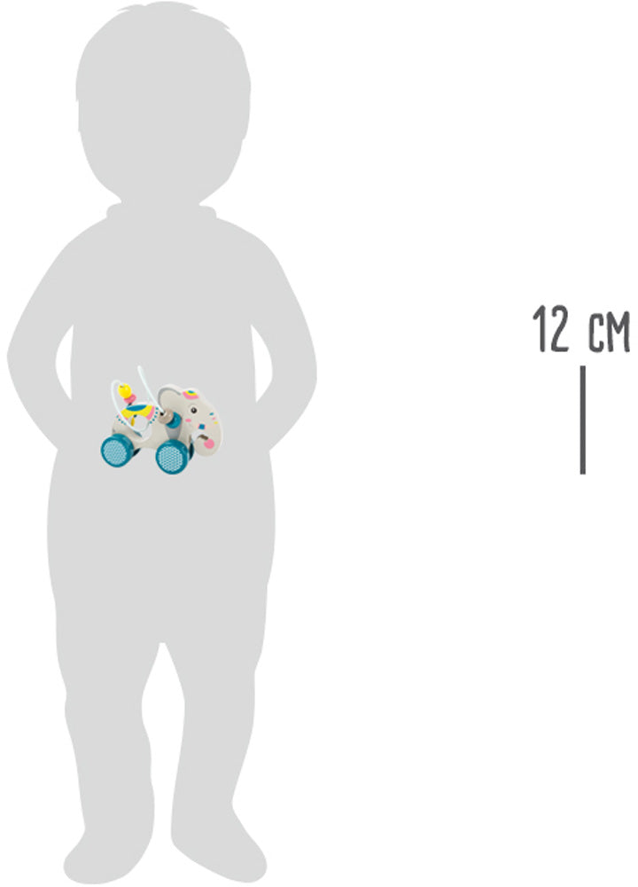 Éléphant à pousser avec circuit de motricité "Jungle"|EVEIL MONTESSORI