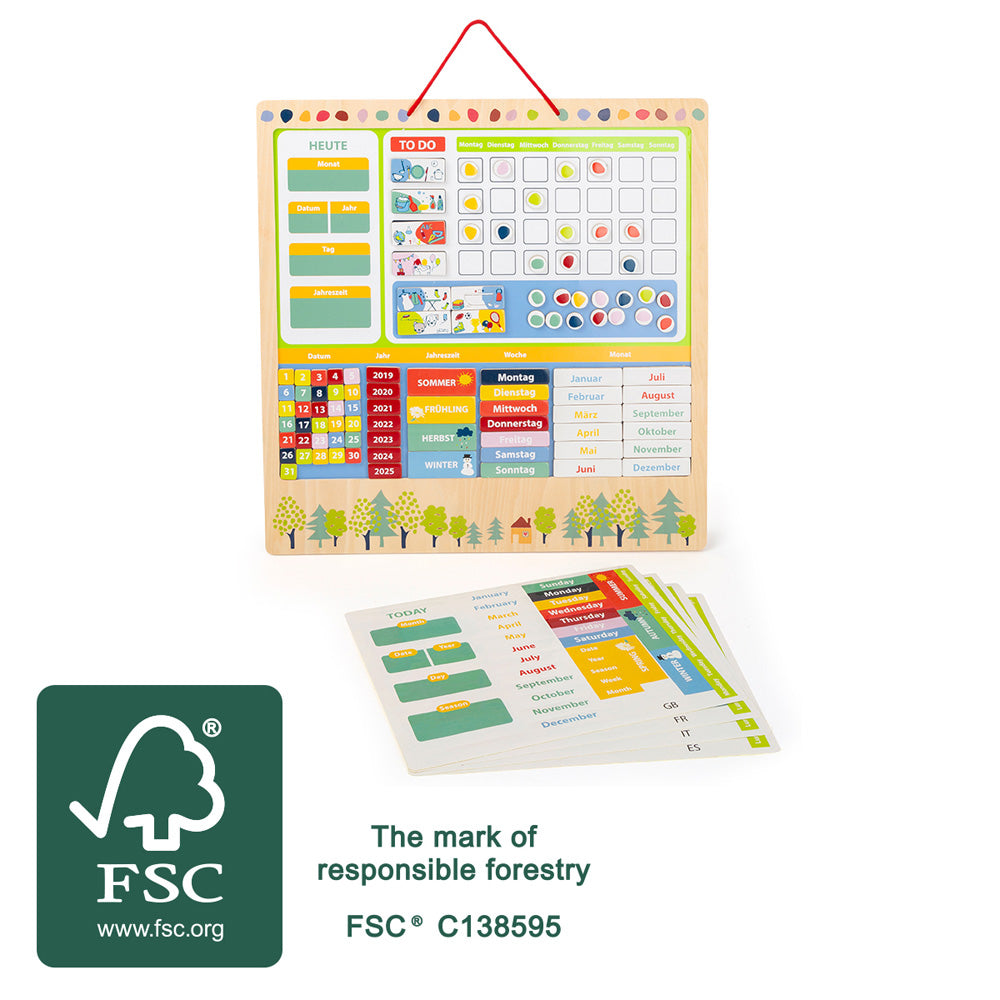 Calendrier éducatif, magnétique "Educate" - Eveil-Montessori Maroc