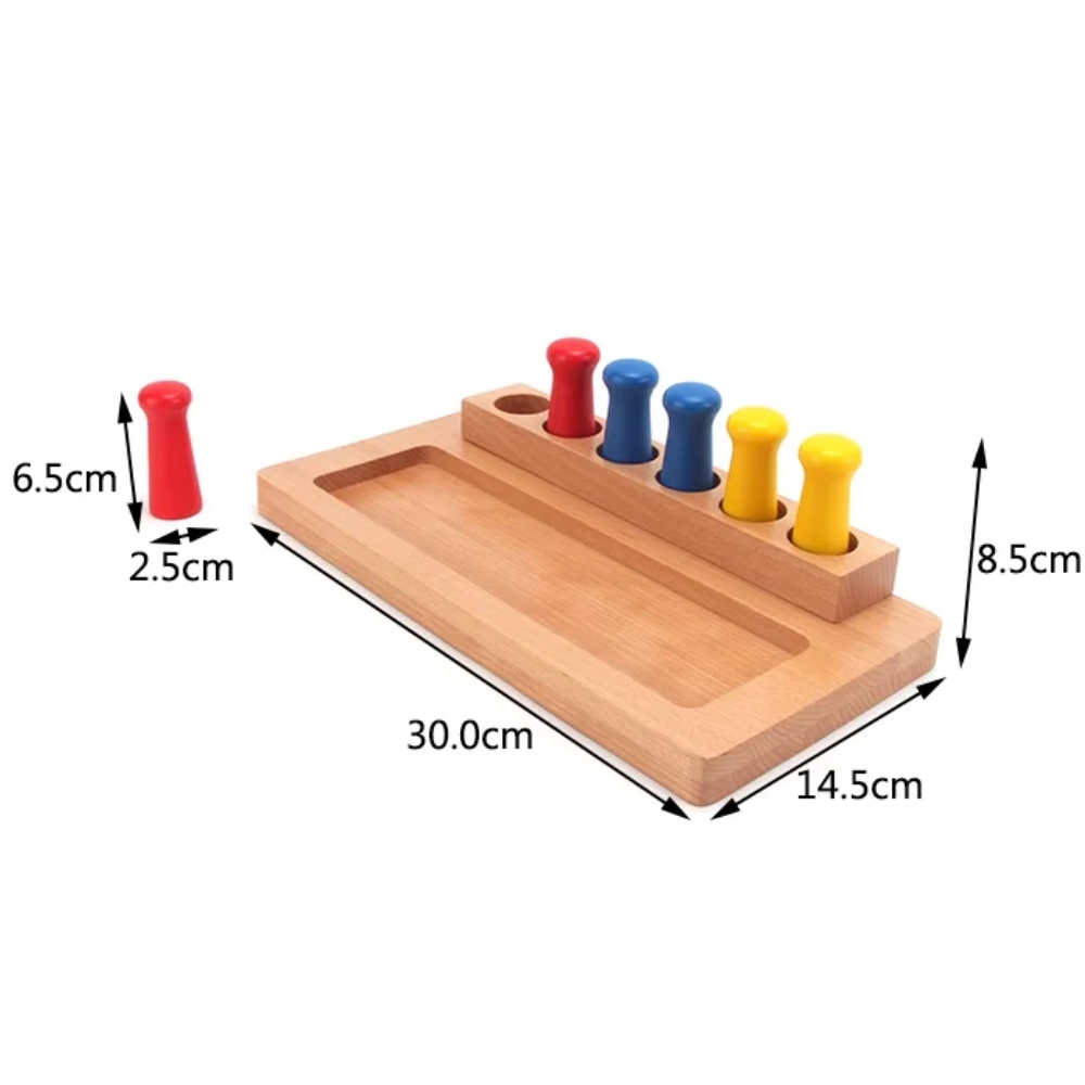 Chevilles colorées à encastrer - 2 - Eveil Montessori Maroc