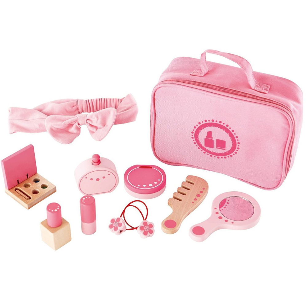 Coffret de beauté et accessoires de maquillage en bois – 11 pièces - 1 - Eveil Montessori Maroc