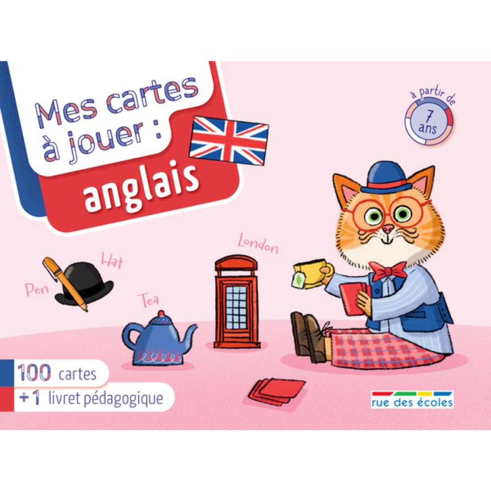 Mes cartes à jouer : Anglais : 100 cartes + 1 livret pédagogique