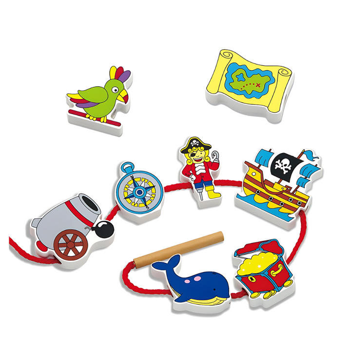 Formes à lacer en bois - Pirate