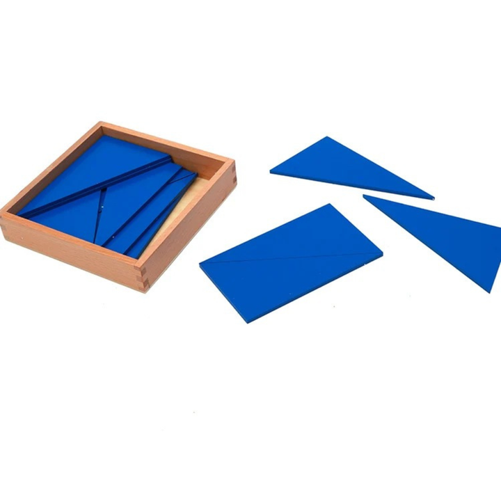 Boite des triangles constructeurs bleus