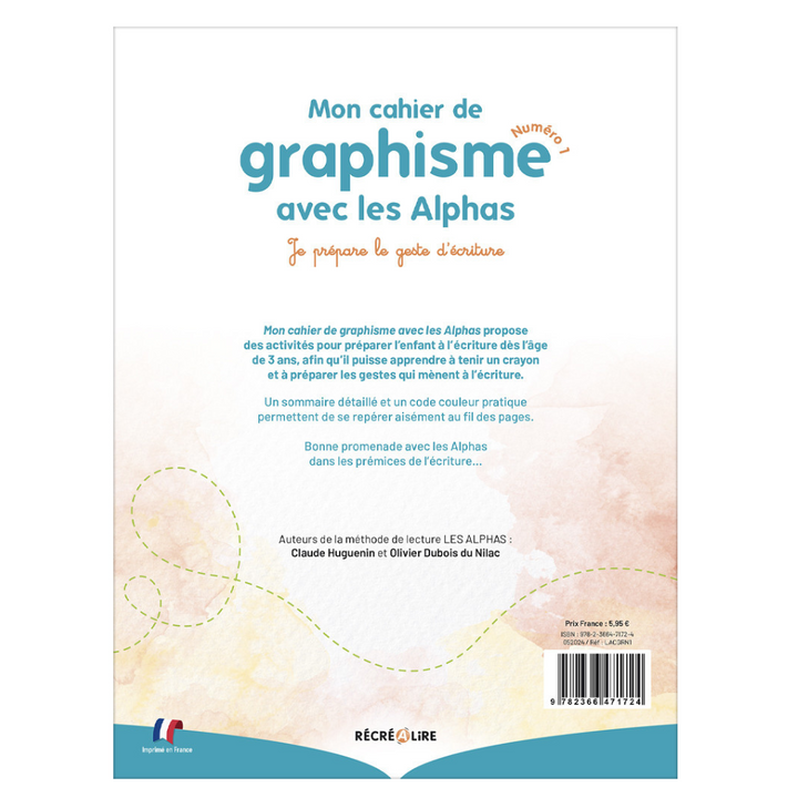 Mon cahier de graphisme niveau 1