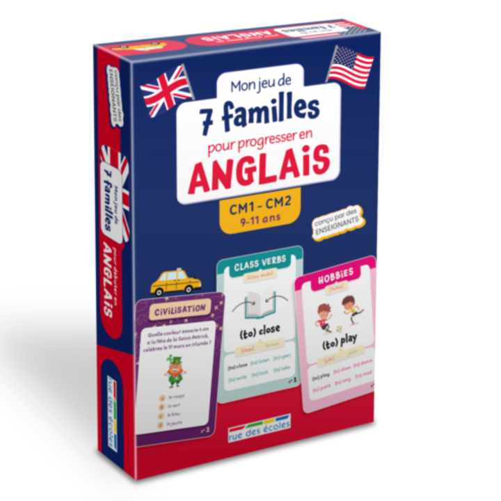Mon jeu de 7 familles pour progresser en anglais CM1-CM2 - 1 - Eveil Montessori Maroc
