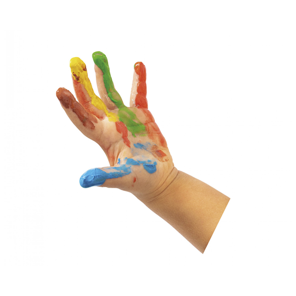 Peinture aux doigts - boîte de 5 pots de 35 ml couleurs assorties