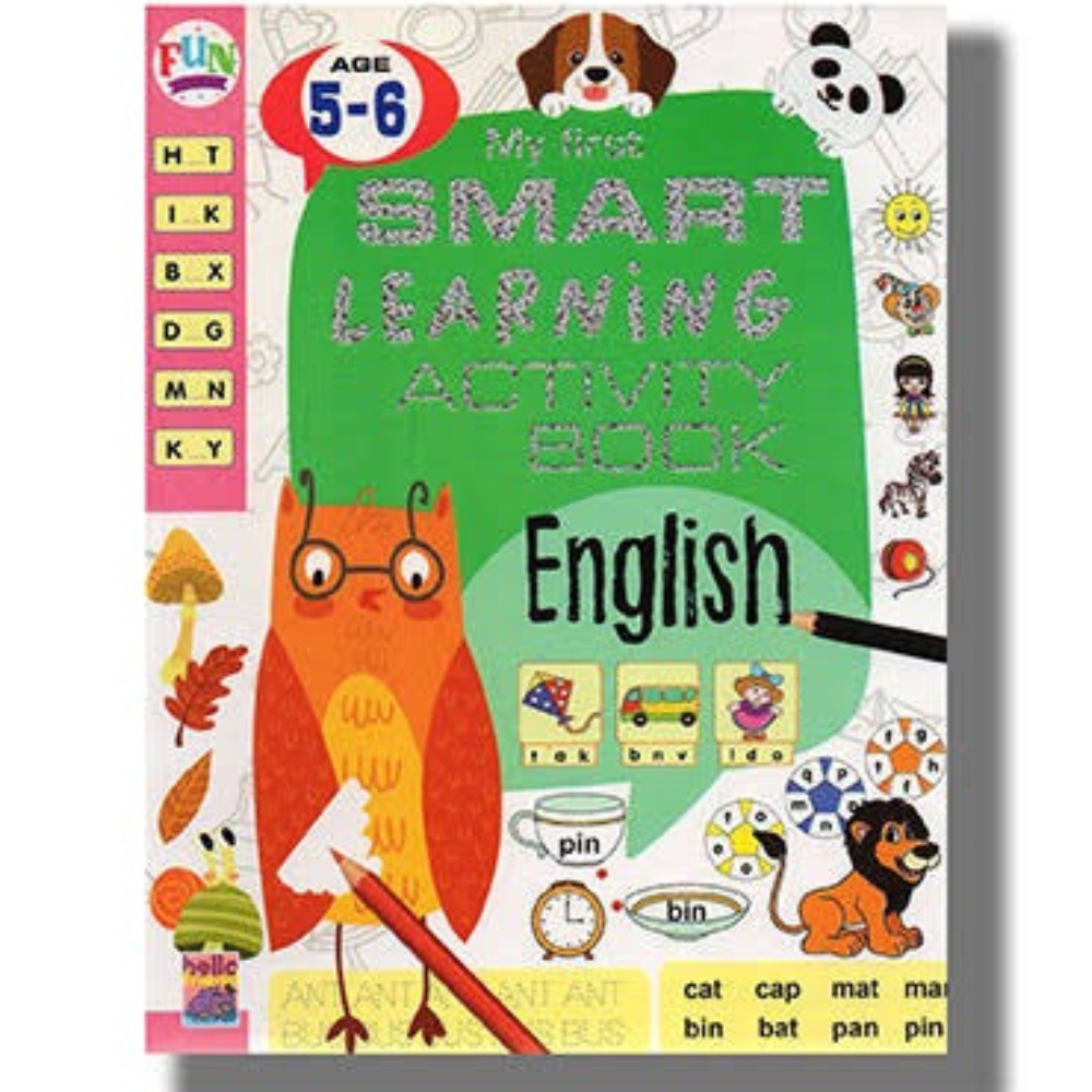 My First Smart Learning Activity Book – English 5–6 Years - 1 - Eveil Montessori Maroc