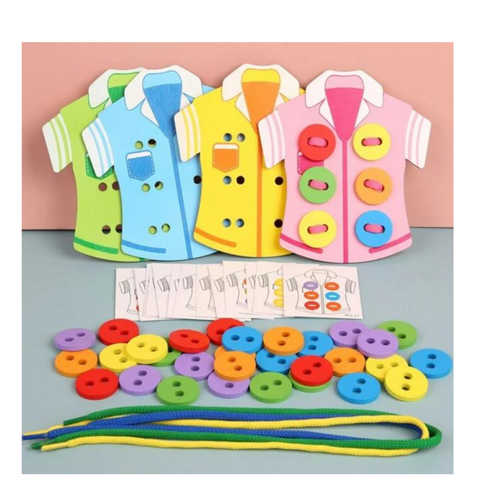 Jeu de laçage des vêtements