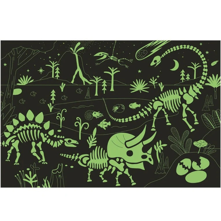 Puzzle Fluo Dinosaure (100 pièces) - 3 - Eveil Montessori Maroc
