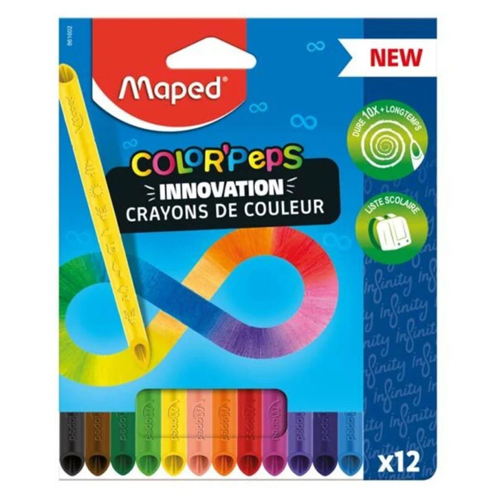 12 crayons couleur colorpeps infinity - 1 - Eveil Montessori Maroc