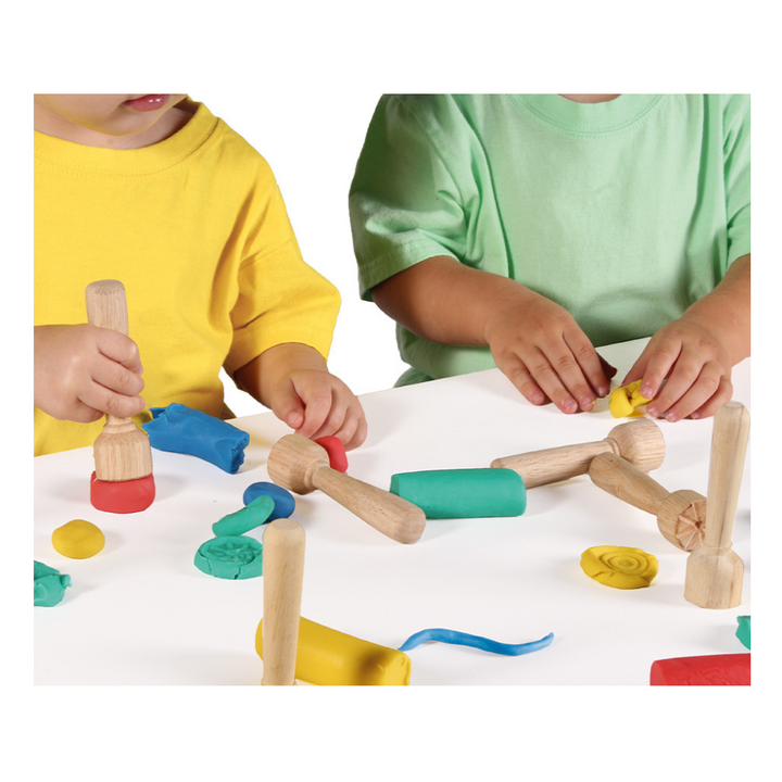 Lot de 3 Tampons bois pour pâte a modeler assortis