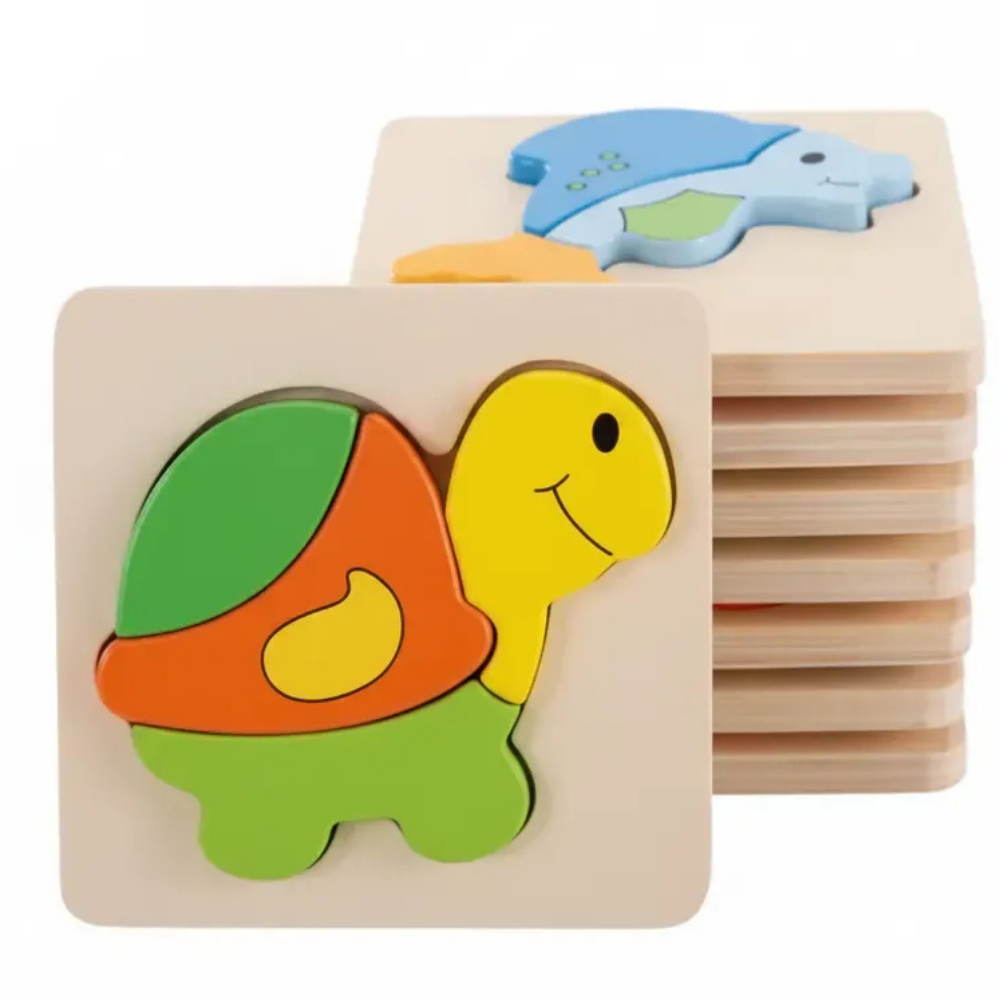 Mini puzzle en bois - Tortue