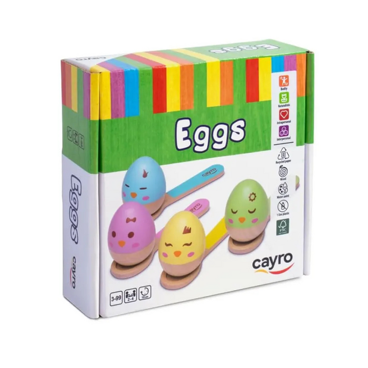 Jeu d'Équilibre Œufs en Bois