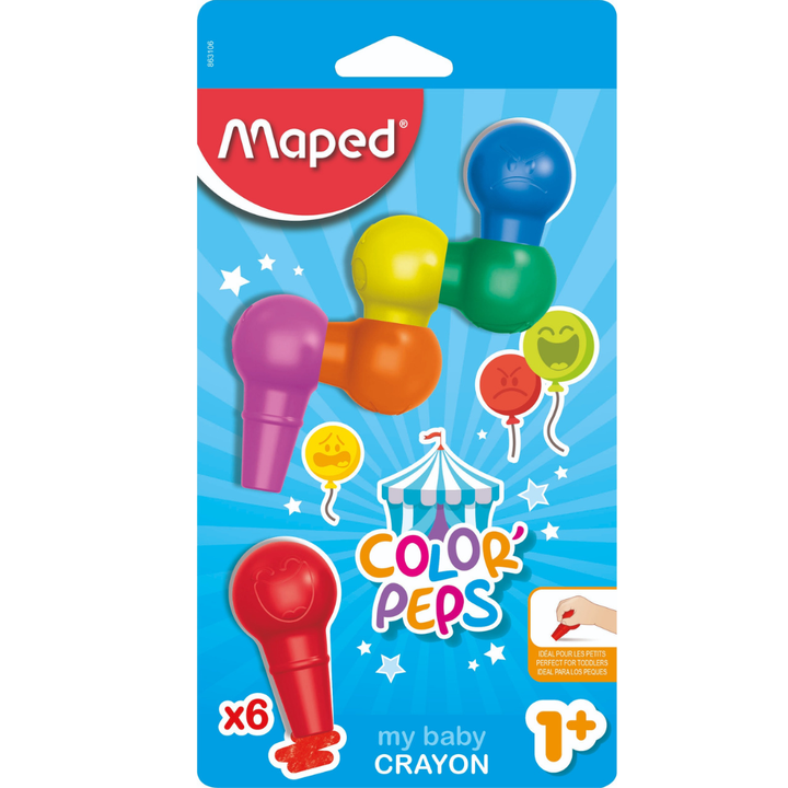 Color'Peps Baby – 6 crayons de cire ergonomiques - 1 - Eveil Montessori Maroc