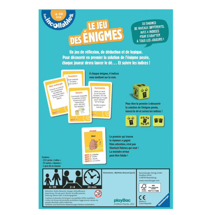 Jeu des Enigmes - Les incollables