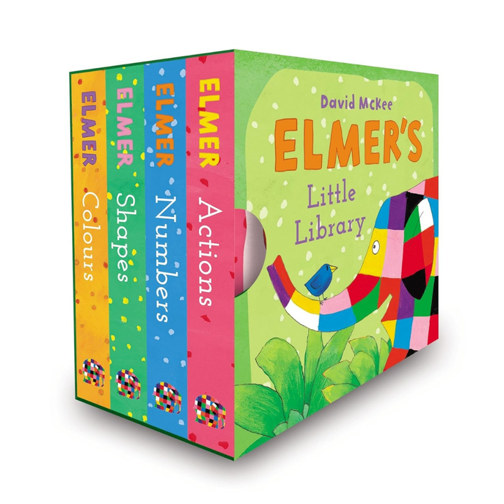 Elmer's Little Library – Coffret de 4 livres cartonnés éducatifs - 1 - Eveil Montessori Maroc