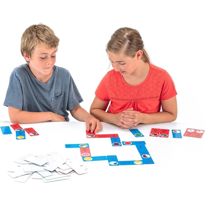 Domino des fractions - 2 - Eveil Montessori Maroc