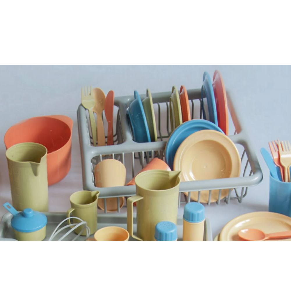 Maxi Dinette 65 pièces, 4 couverts - Couleurs Naturelles