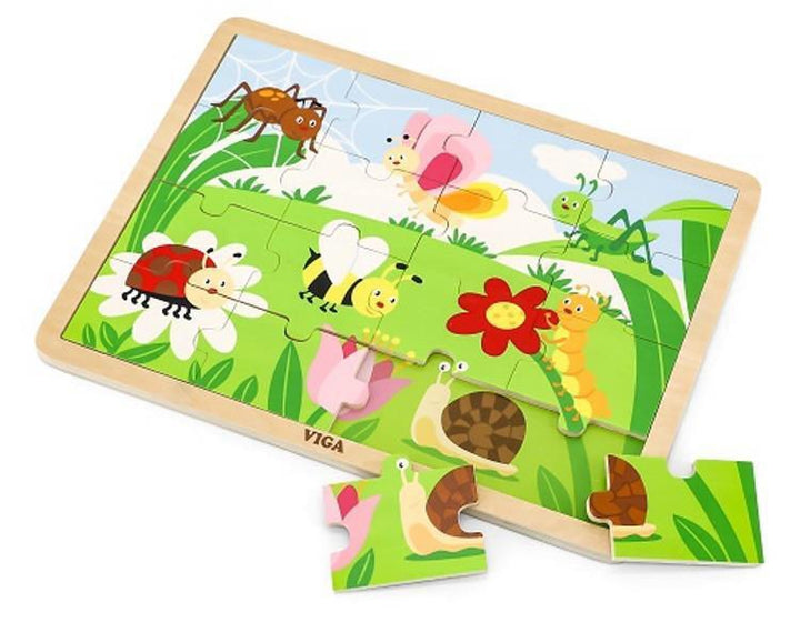 Puzzle en bois 16 pièces - Jardin