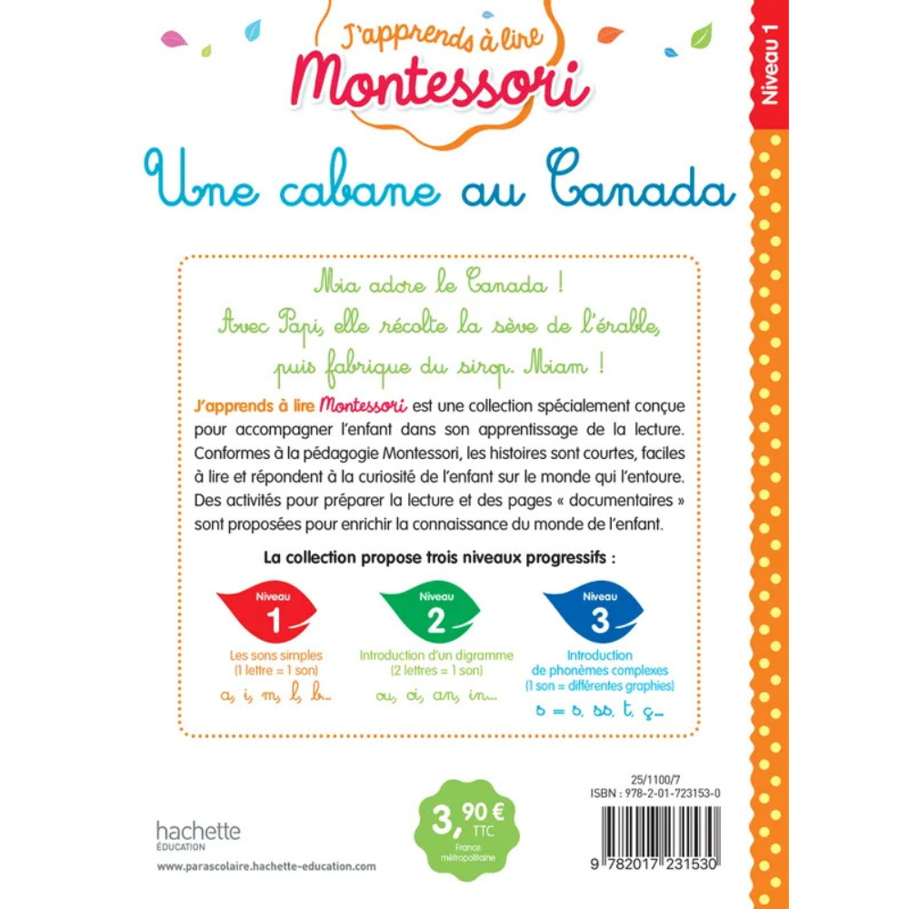 Une cabane au Canada, niveau 1 - J'apprends à lire Montessori