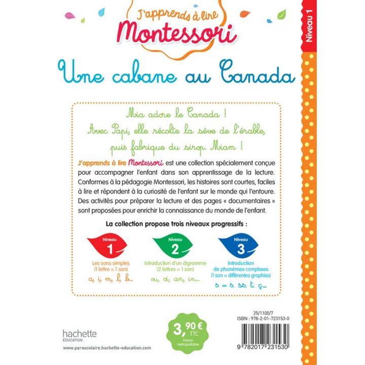 Une cabane au Canada, niveau 1 - J'apprends à lire Montessori