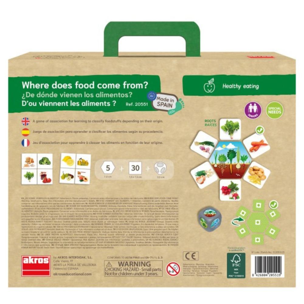 D'où viennent les aliments ? – Jeu éducatif d'association sur l'origine des aliments - 2 - Eveil Montessori Maroc