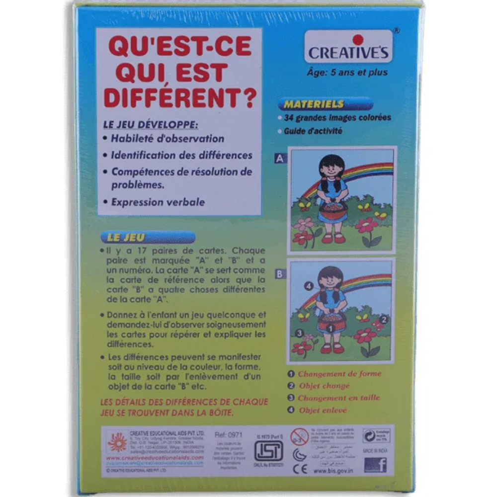 Qu'est-ce qui est différent ? – Jeu éducatif d'observation