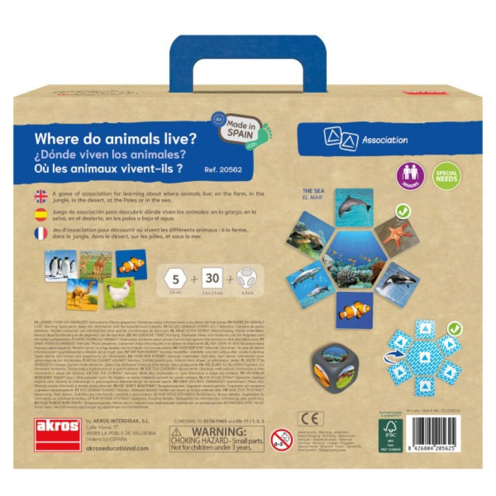 Où les animaux vivent-ils ? – Jeu éducatif d'association des habitats naturels - 3 - Eveil Montessori Maroc