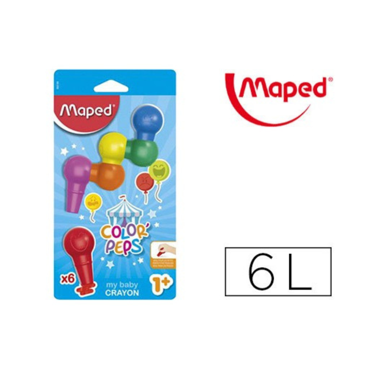 Color'Peps Baby – 6 crayons de cire ergonomiques - 2 - Eveil Montessori Maroc