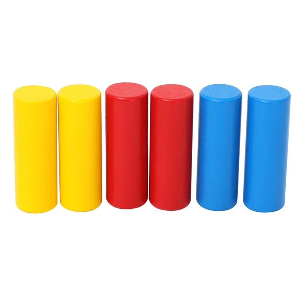 Cylindres d'encastrement colorés - Boite de chevilles à encastrer