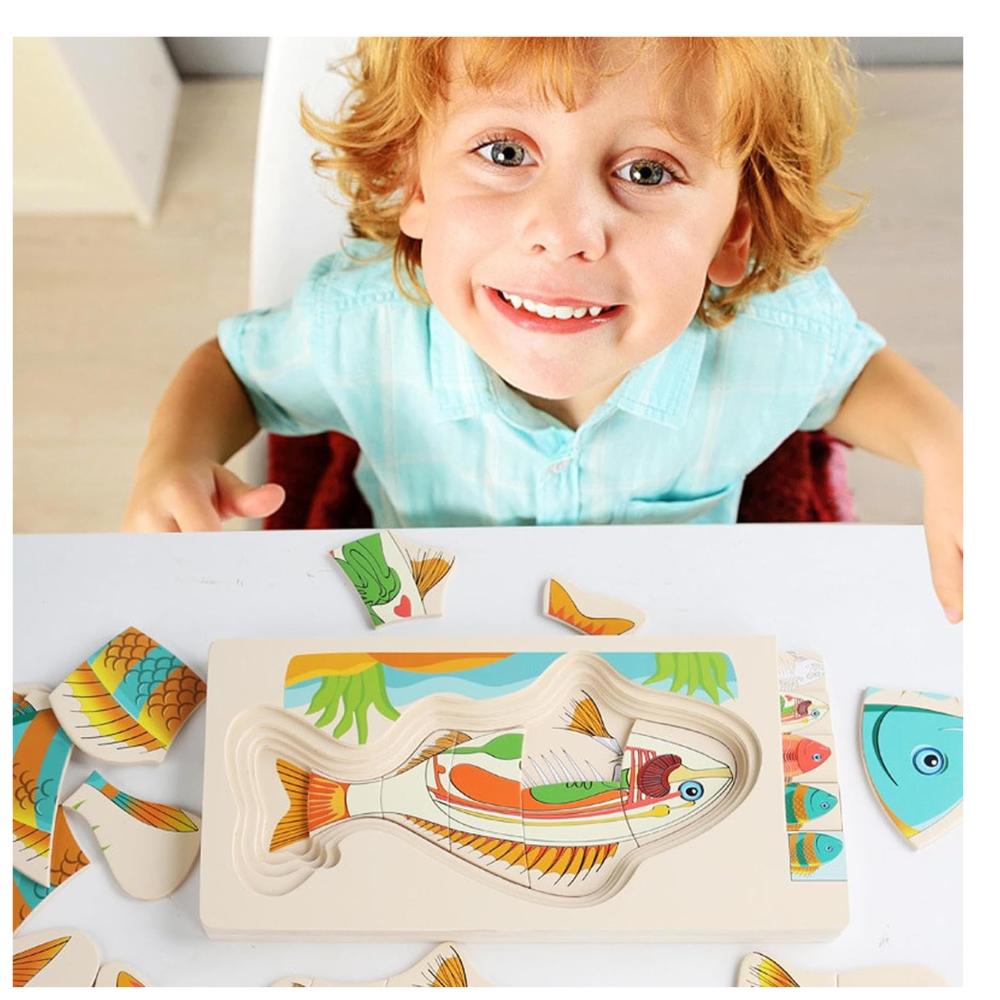 Puzzle Montessori - Poisson