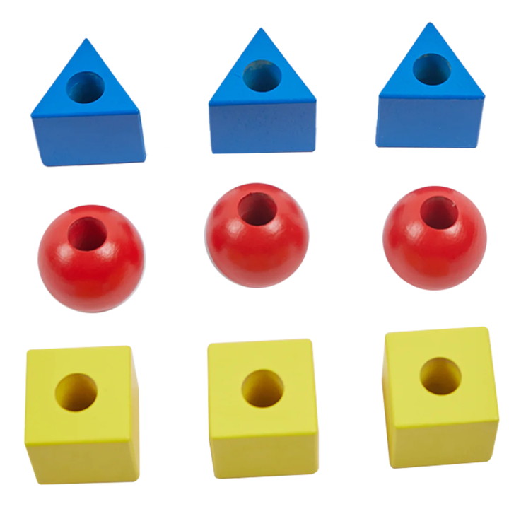 Formes colorées sur tiges