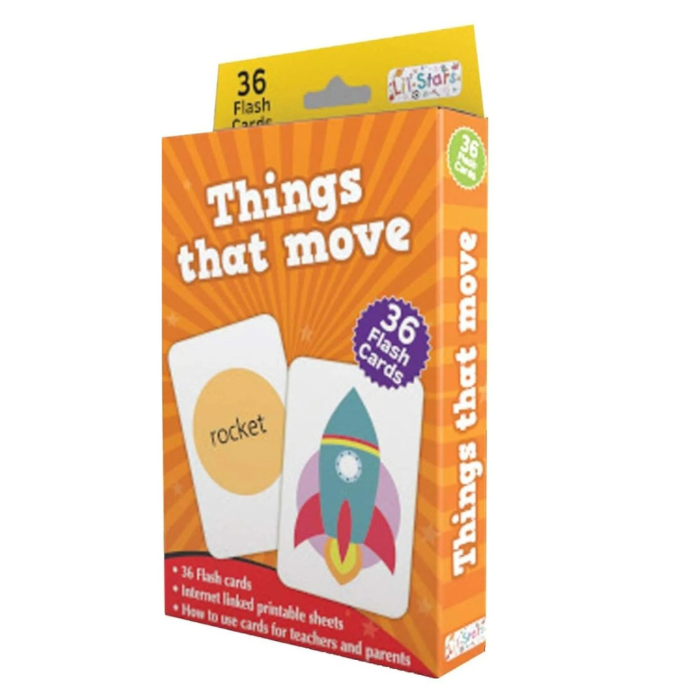 My Jumbo Flash Cards - Things that move - 1 - Eveil Montessori Maroc