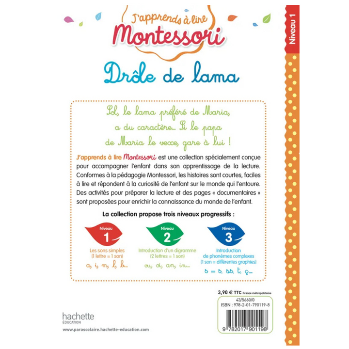 Drôle de lama, niveau 1 - J'apprends à lire Montessori