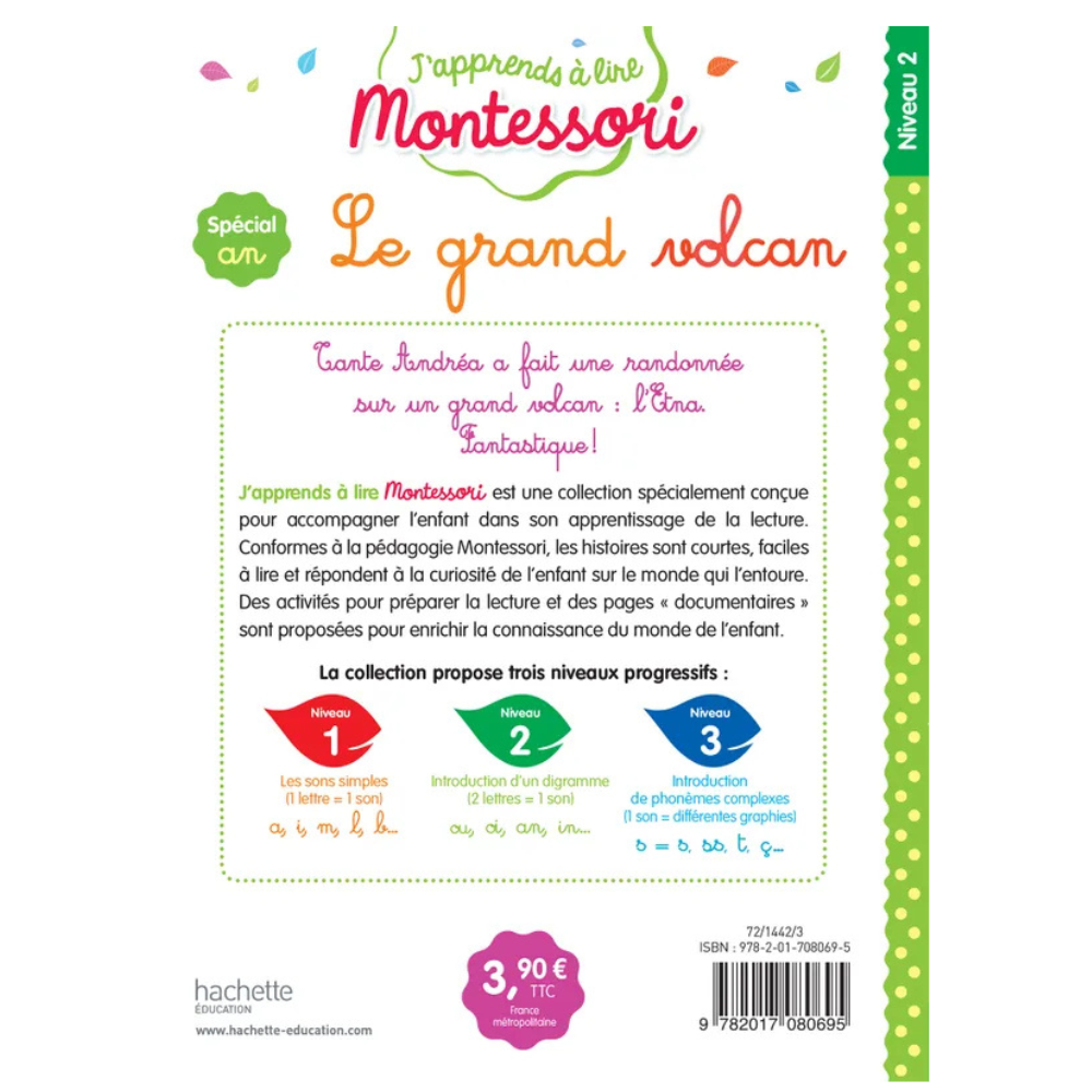 Le grand volcan, niveau 2 - J'apprends à lire Montessori