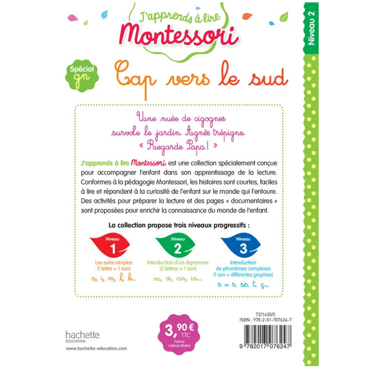 Cap vers le Sud, niveau 2 - J'apprends à lire Montessori